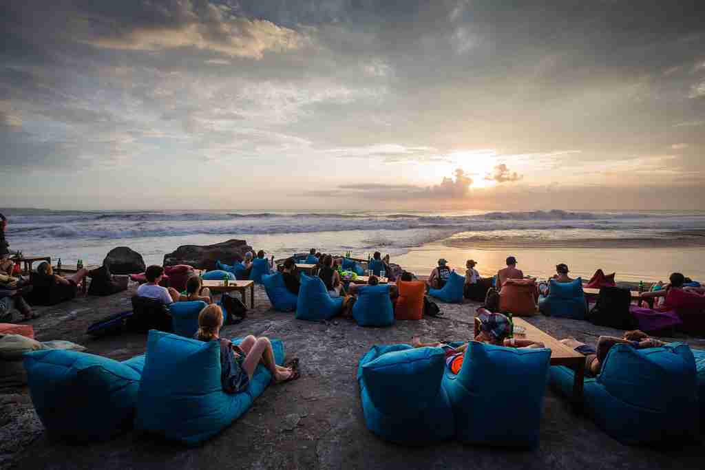 Popular Sunset at Echo Beach In Bali