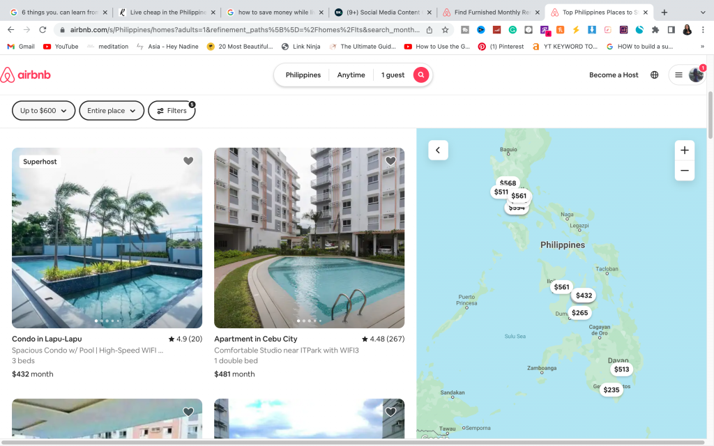 Cost of Apartment in Philippines