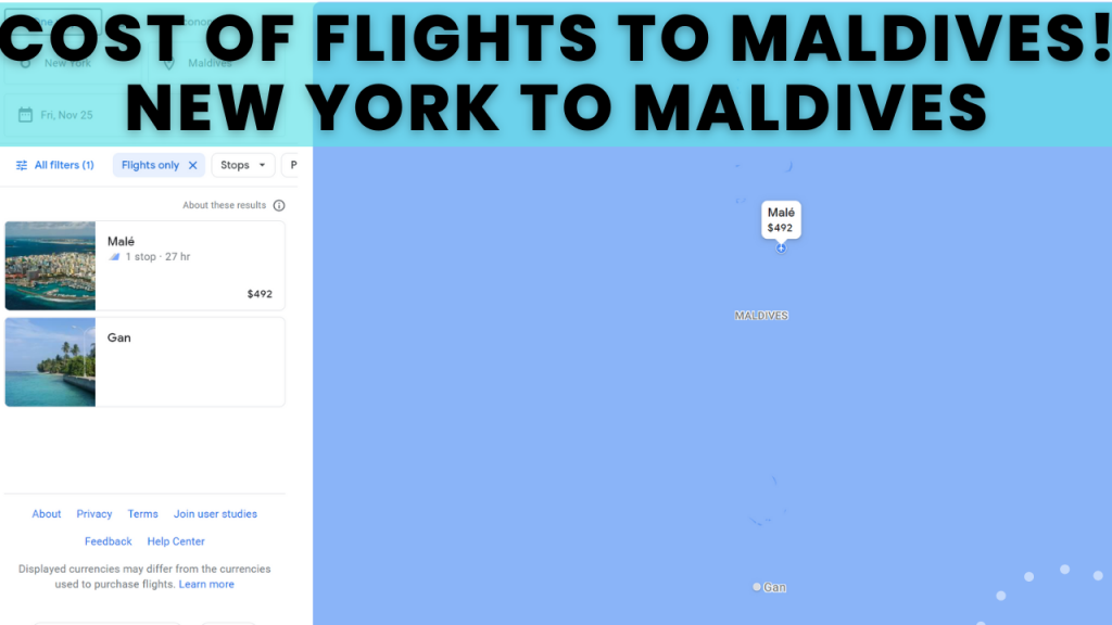 Cost Of Flights to Maldives from New York