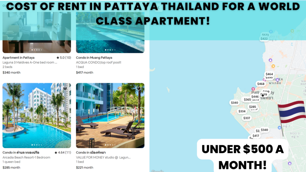Cost of Rent and Accommodation in Pattaya Thailand apartment