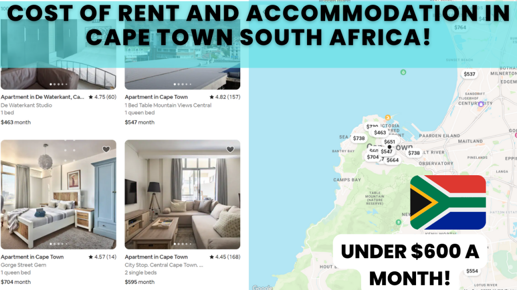 Cost of rent and accommodation in cape town south africa