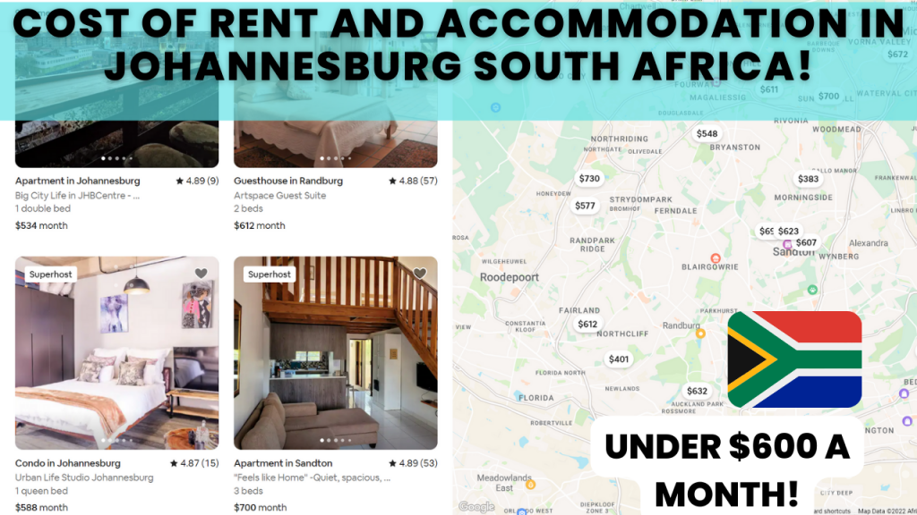 Cost of rent and accommodation in Johannesburg South Africa Apartments on Airbnb