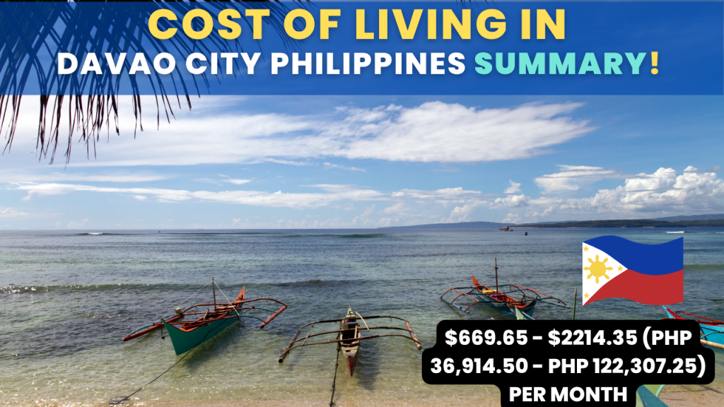 Estimated Cost of living in Davao CIty Philippines Summary