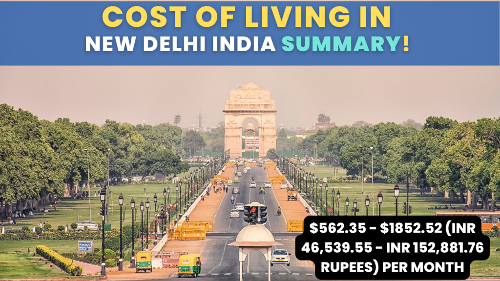 Cost of living in New Delhi Summary