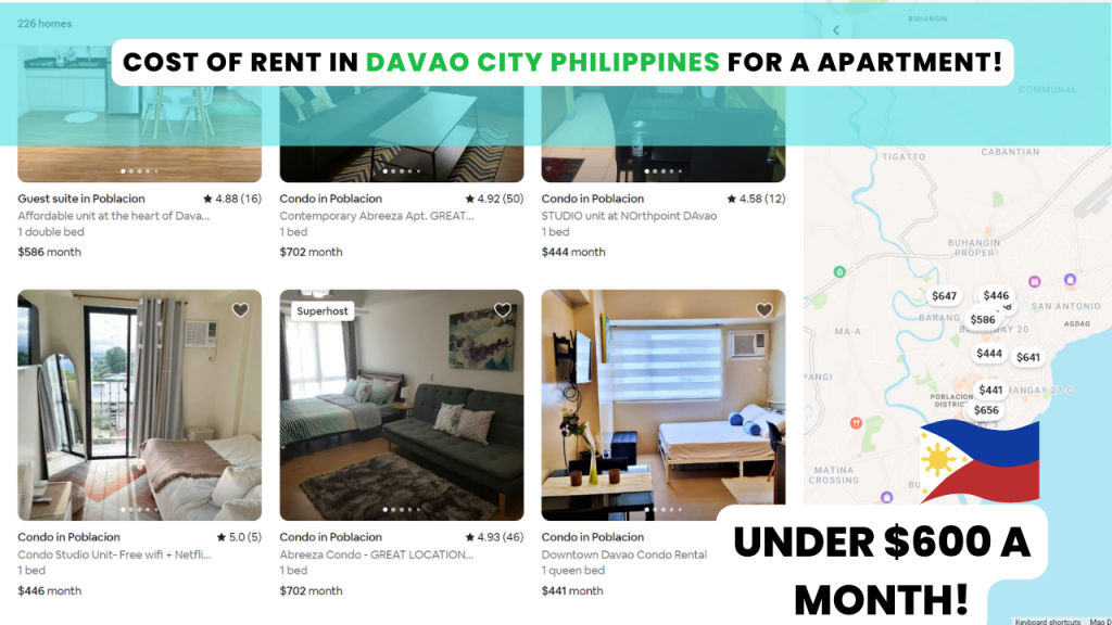 Cost of rent and accommodation in Davao City Philippines