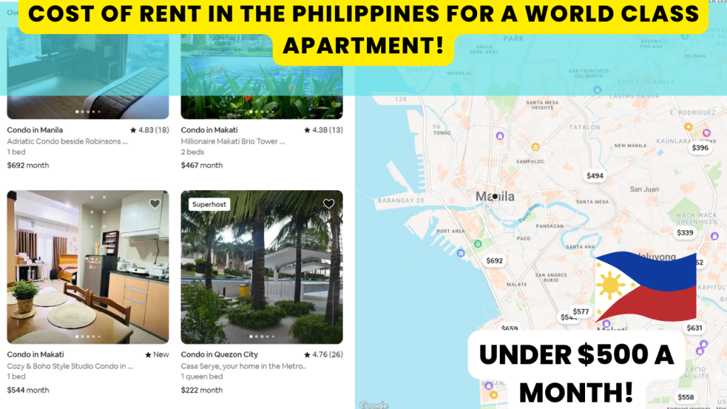 Cost of rent and accommodation in Manila Philippines