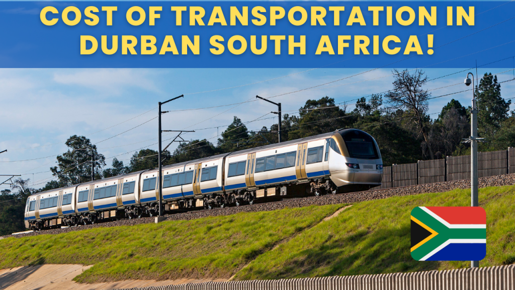 Cost of transportation in Durban SOuth Africa, Metrorail