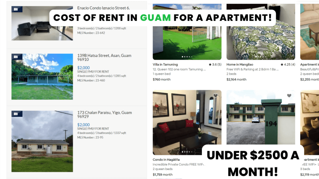 Cost of rent and accommodation in Guam