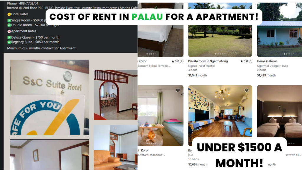 Cost of rent and accommodation in Palau