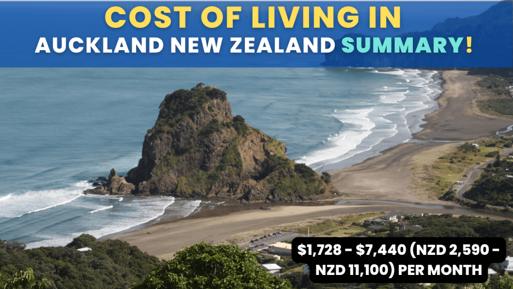 Estimated Cost of living in Auckland New Zealand Summary