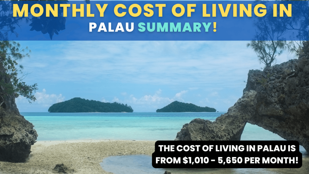 Monthly Cost of living in Palau Summary