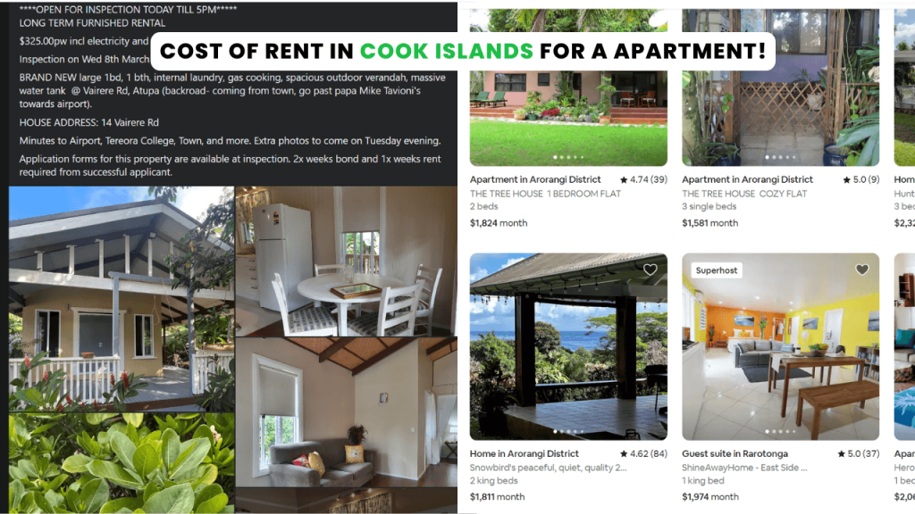 Cost of rent and accommodation in Cook Islands