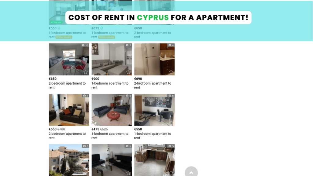 Cost of rent and accommodation in Cyprus