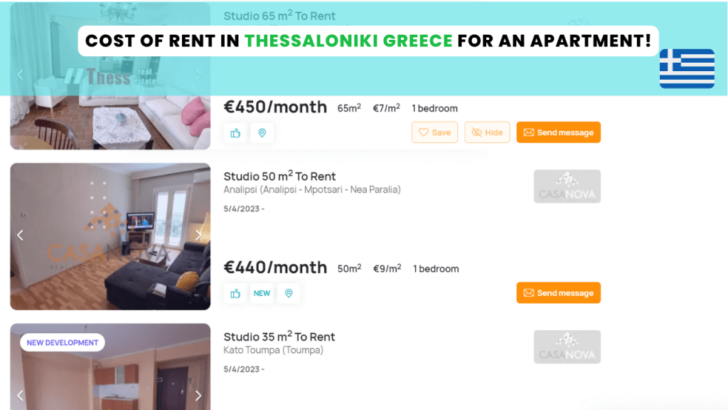 Cost of Rent In Thessaloniki Greece