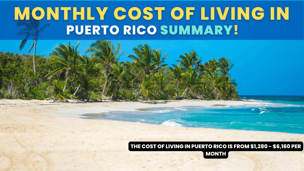 Monthly Cost of Living in Puerto Rico