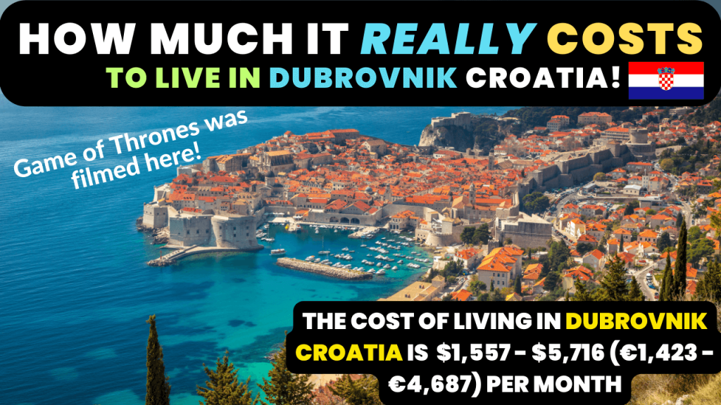 Cost of living in Dubrovnik Croatia
