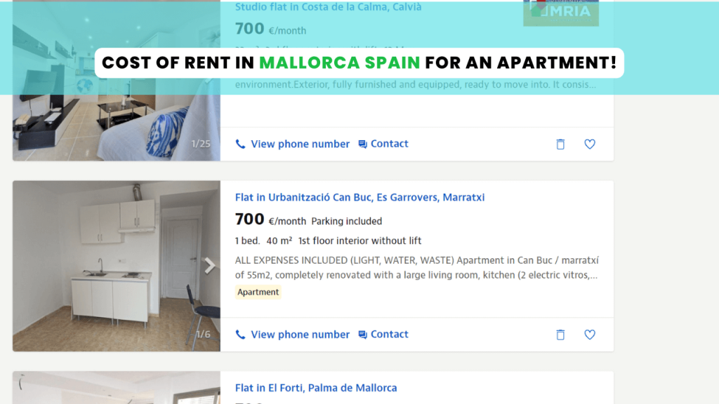 Cost of Rent In Palma De Mallorca Spain