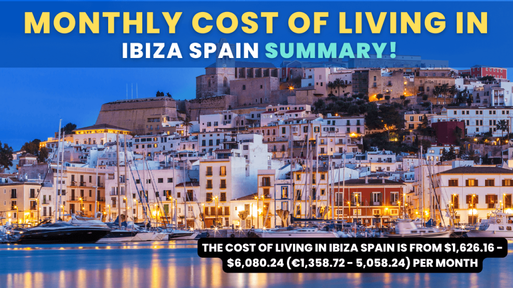 Monthly Cost of Living in Ibiza Spain