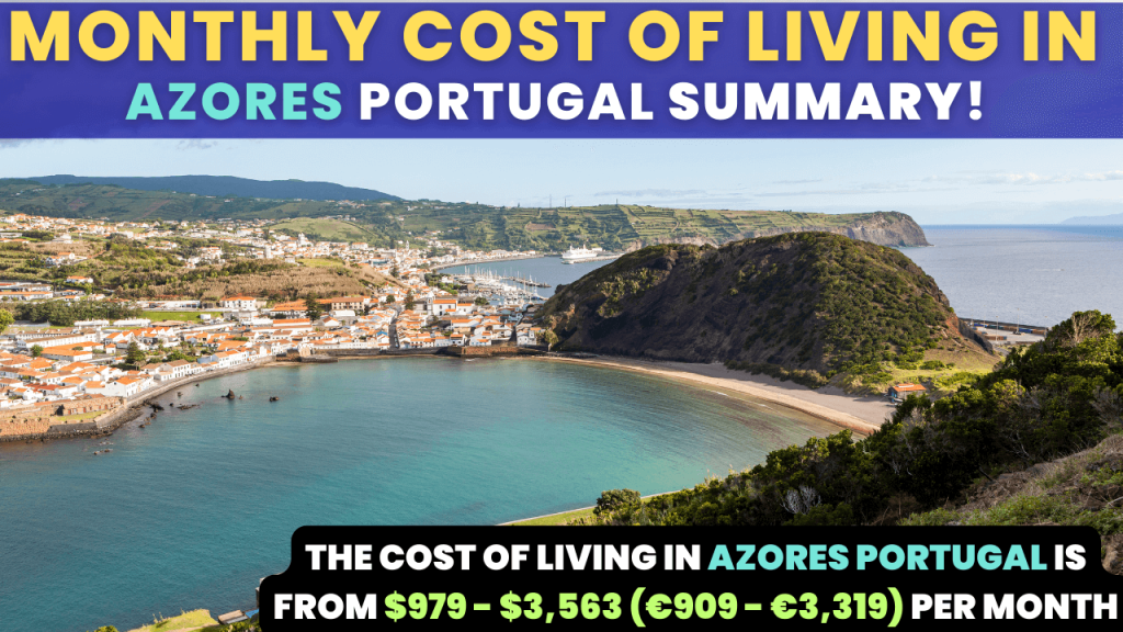 Monthly Cost of Living in Azores Portugal