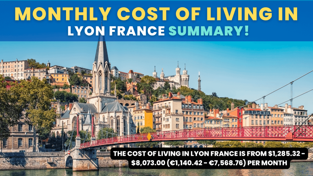 Monthly Cost of living in Lyon France