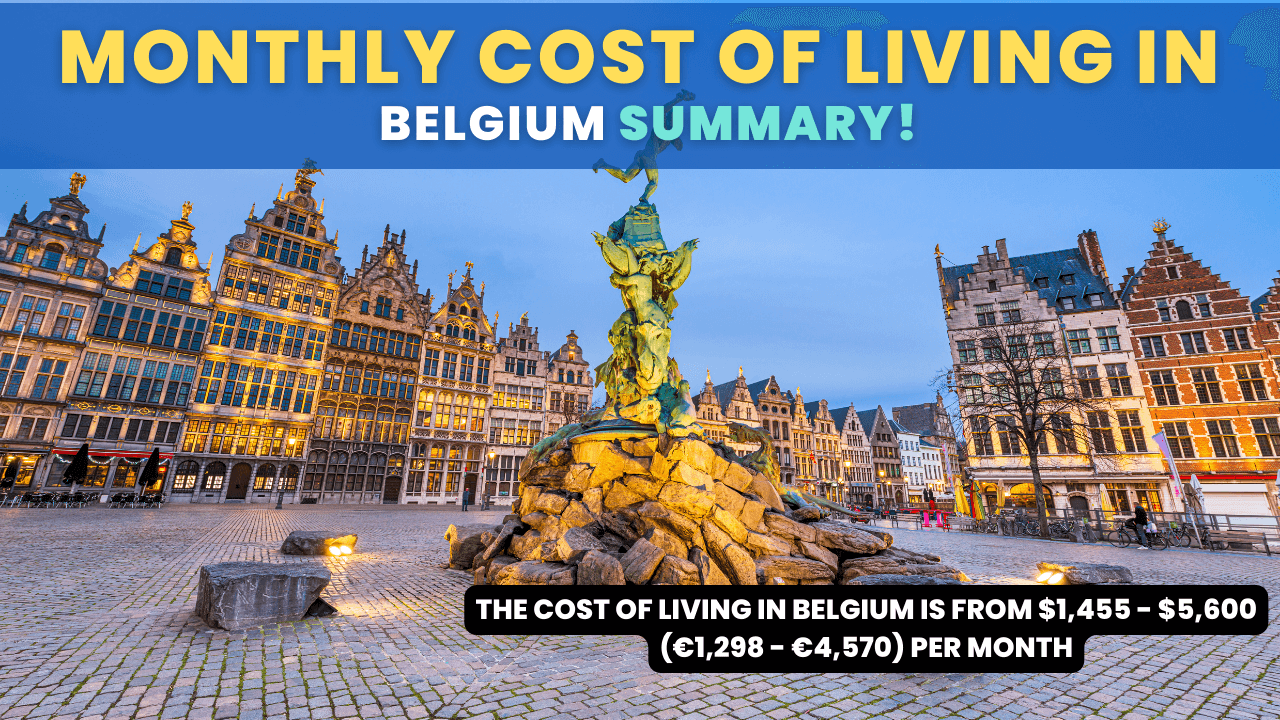 Monthly Cost of Living in Belgium