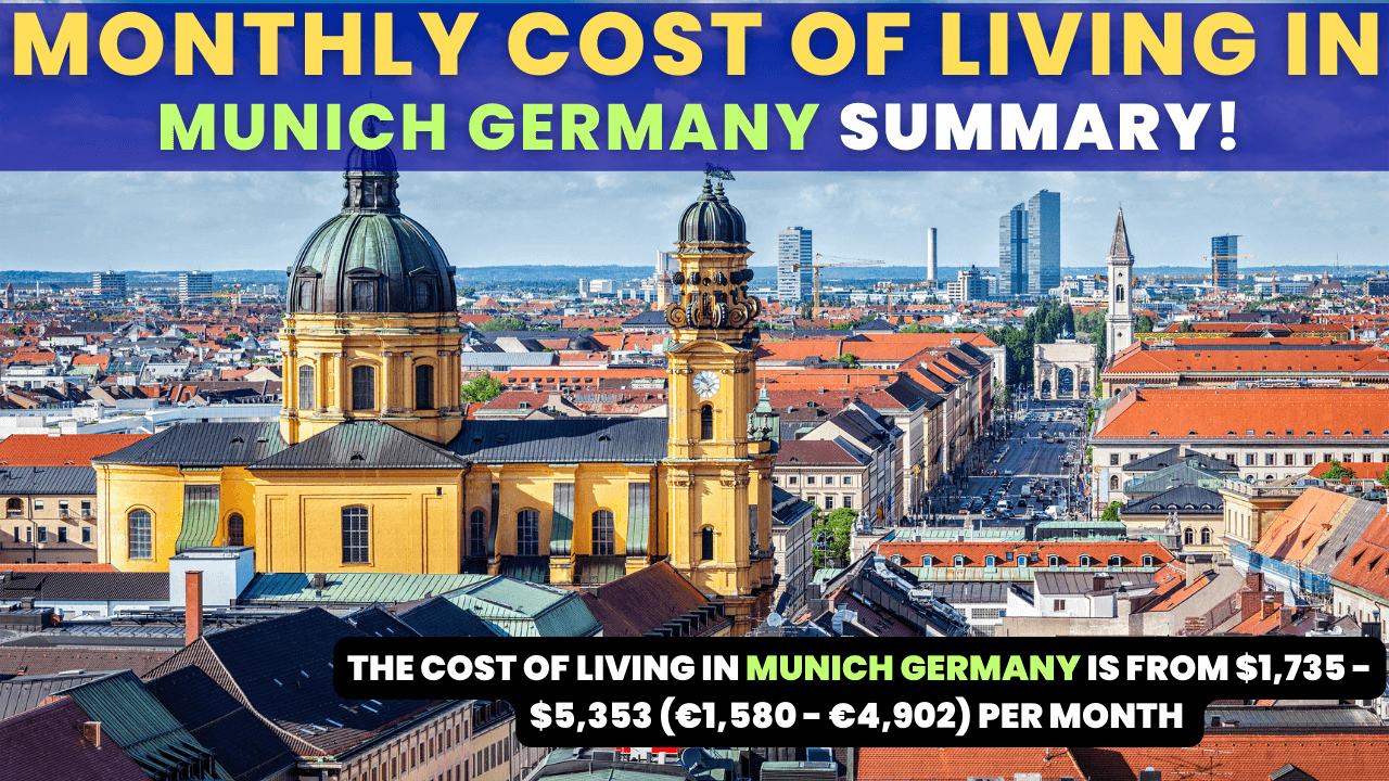 Monthly Cost of Living in Munich Germany