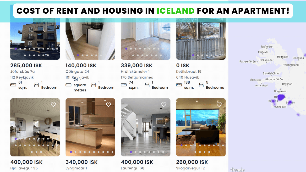 Cost of rent and housing in Iceland