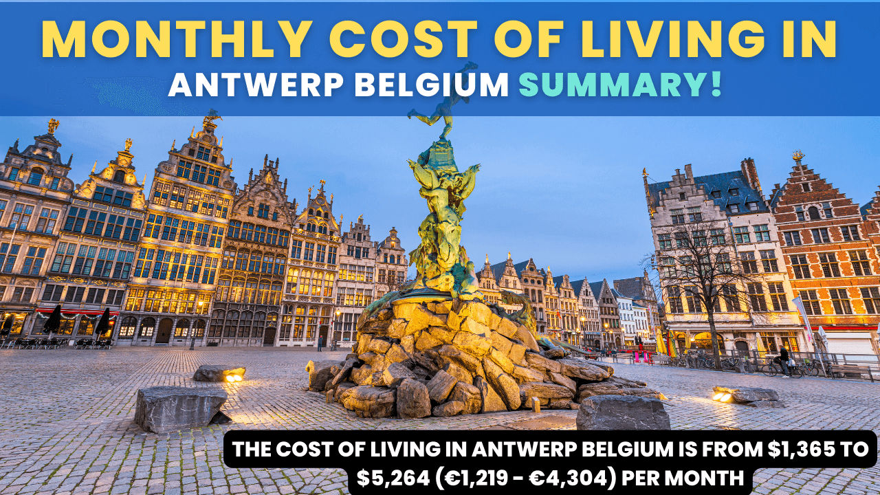 Monthly Cost of Living in Antwerp Belgium