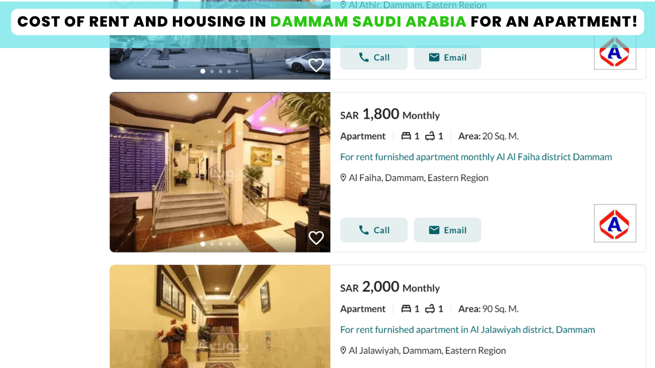 Cost of Rent and Housing in Dammam Saudi Arabia