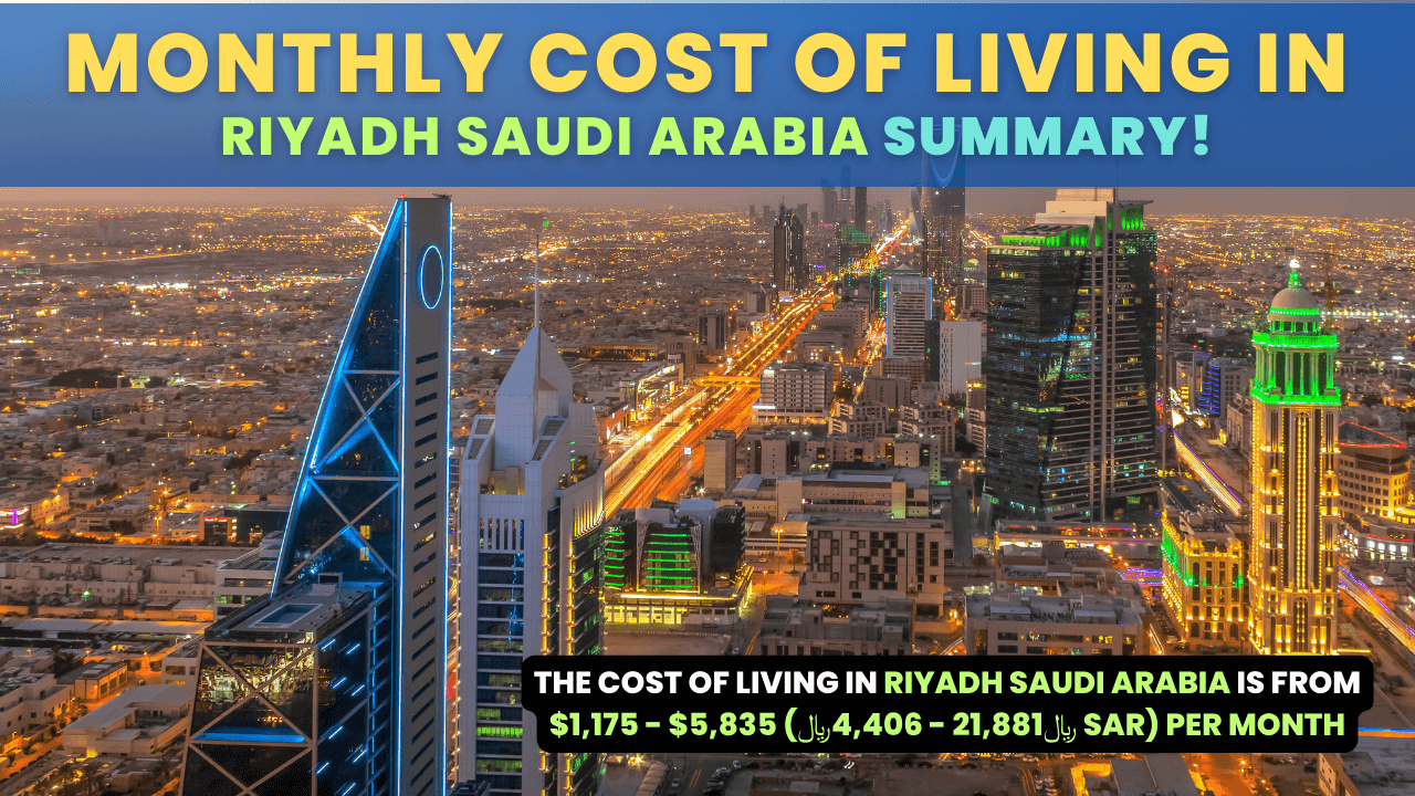 Monthly Cost of Living in Riyadh Saudi Arabia