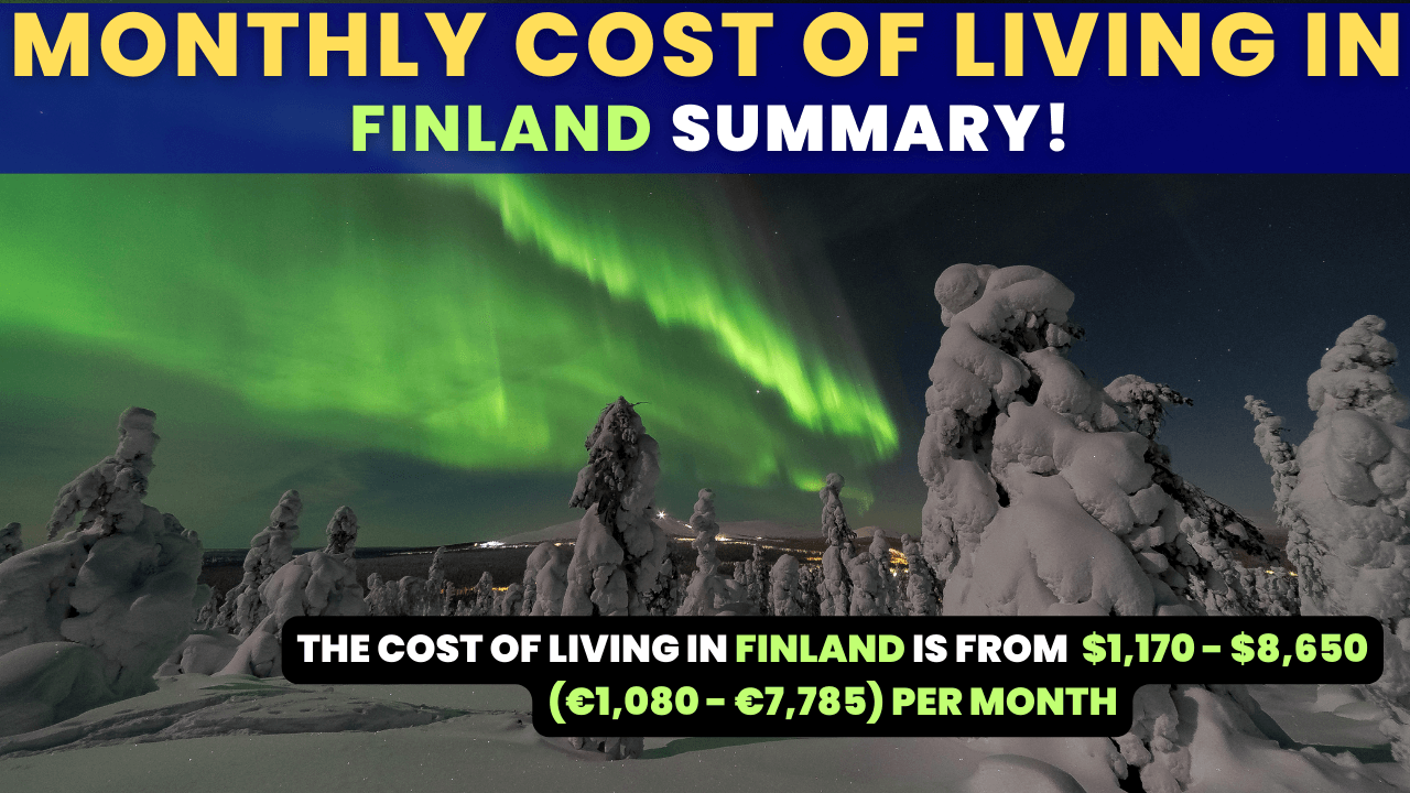 Monthly Cost of Living in Finland