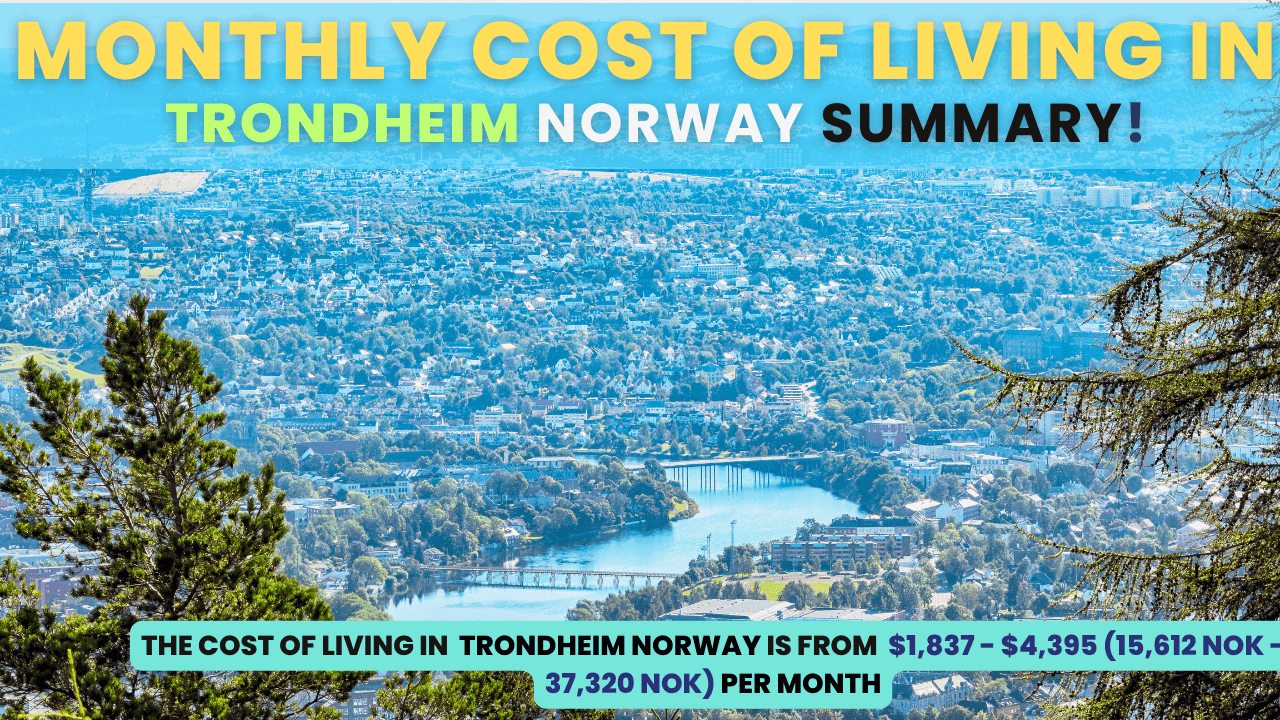 Monthly Cost of Living in Trondheim Norway
