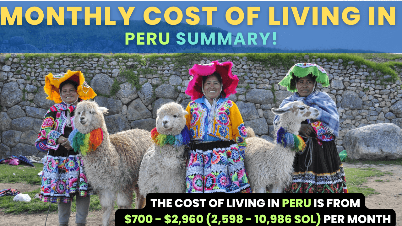 Monthly Cost of Living in Peru