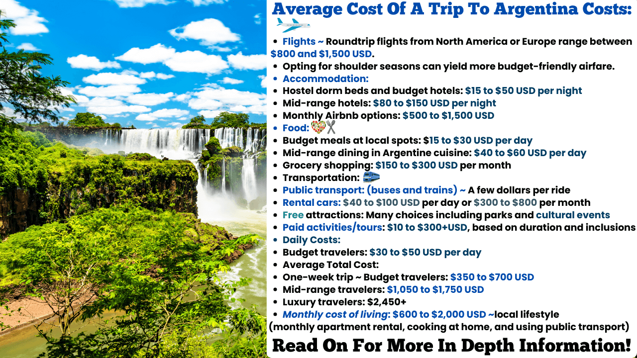 Cost Of A Trip To Argentina