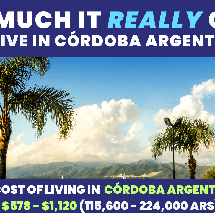 monthly cost of living in Córdoba Argentina