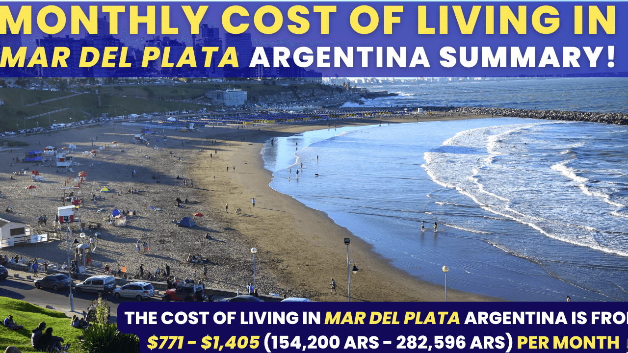 Monthly Cost of Living in Mar del Plata Argentina summary
