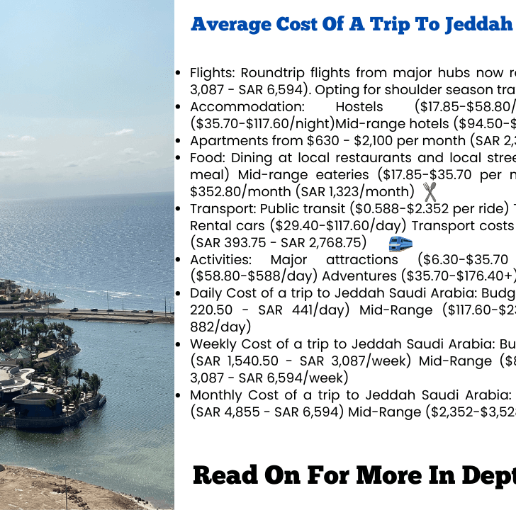 Cost of a Trip to Jeddah Saudi Arabia
