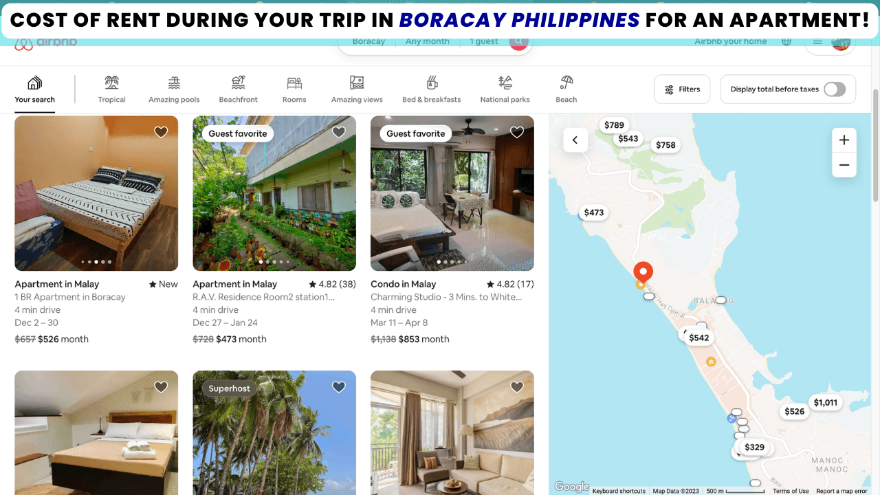 Trip Cost Of Housing and Lodging in Boracay Philippines
